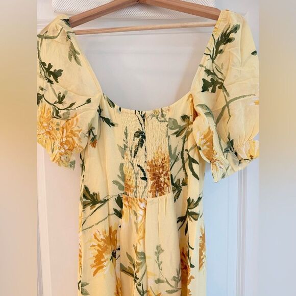 NWOT Reformation Gloria Dress in Honeyglow Floral Yellow Dress, size 2 - Picture 9 of 14